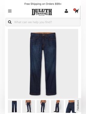 Duluth Trading Co Men's DuluthFlex Ballroom Relaxed Fit Jeans 35x32